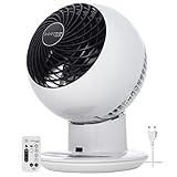 Iris Ohyama Woozoo, 30m², Ventilador de mesa, Blanco, 5 velocidades, Mando a distancia, Oscilación multidireccional, Silencioso, Potente, Escritorio, Portátil, Sobremesa, Fan, Ventoinha, PCF-SC15T