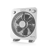 Orbegozo BF 0138 - Ventilador de suelo con 6 aspas, rejilla de protección giratoria bidireccional, 3 velocidades de ventilación, difusor rotativo, temporizador de 60 minutos, 40 W de potencia