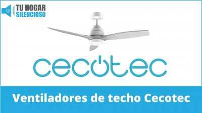 Cecotec Ventilador de Techo con Luz EnergySilence Aero 350. 50 W, Bajo  consumo, 81 cm de Diámetro, 6 Aspas Reversibles, 3 Velocidades, Función  Inviern